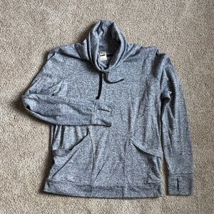 Old Navy Active Heathered Gray Cowl Neck